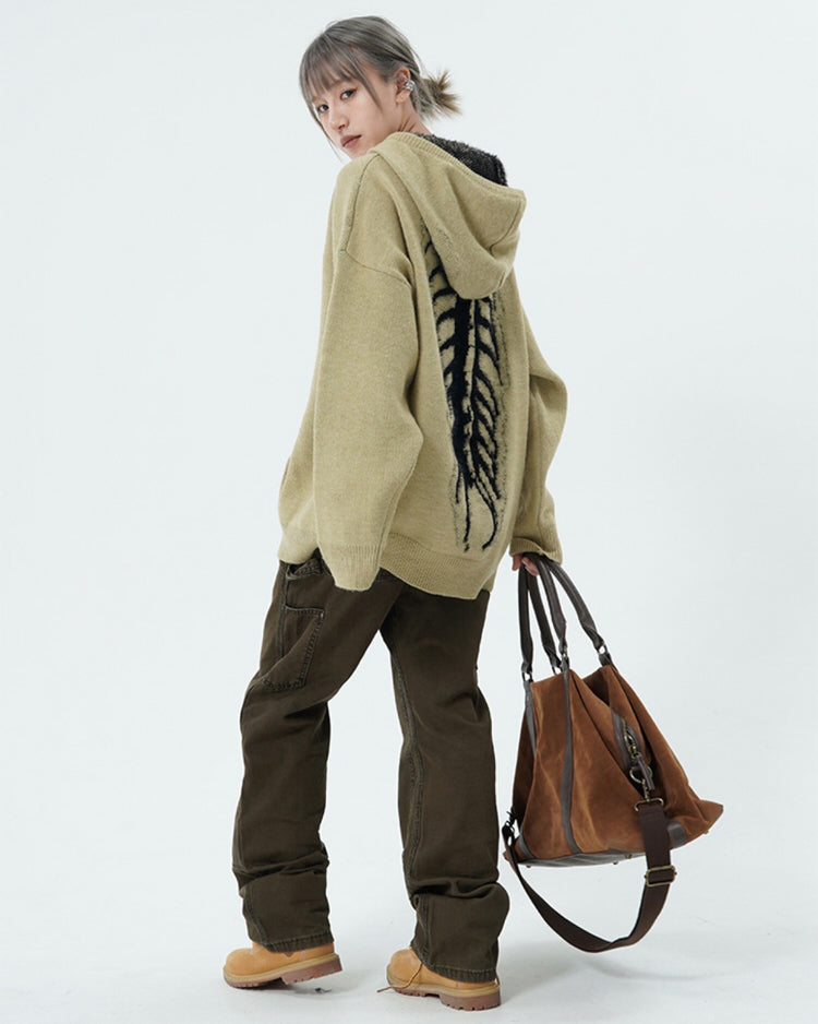 centipede knit hoodie