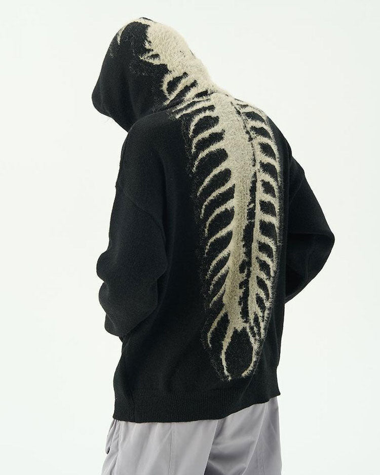 centipede knit hoodie