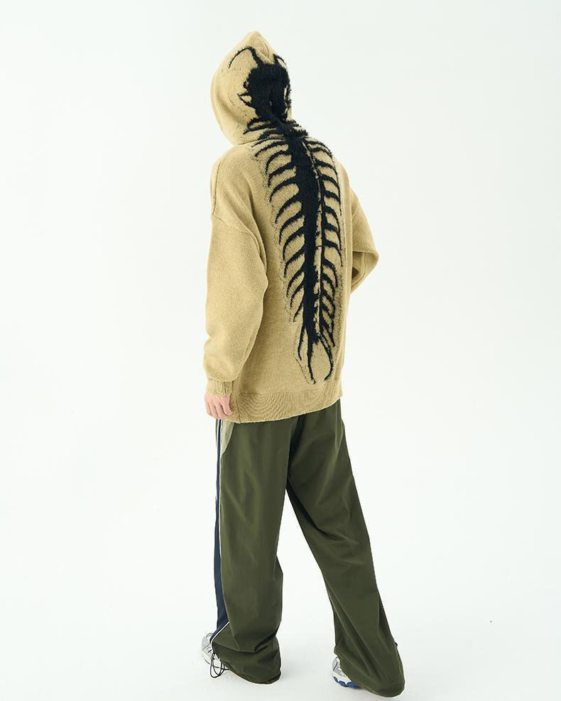 centipede knit hoodie
