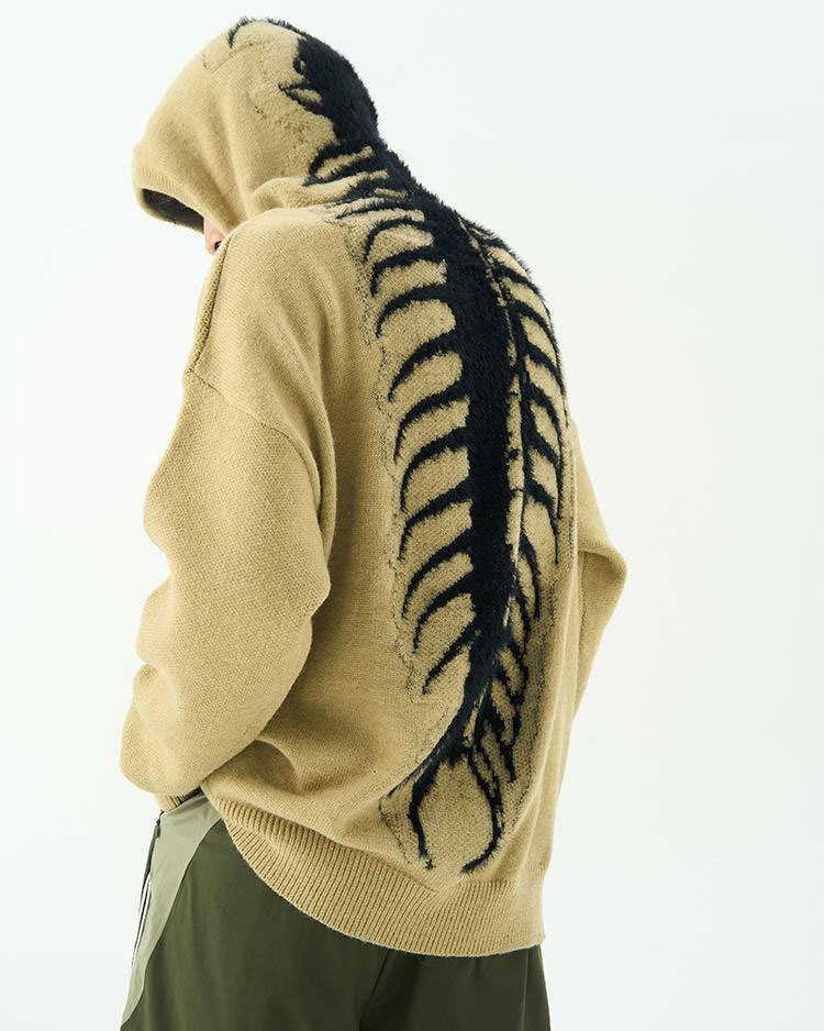 centipede knit hoodie