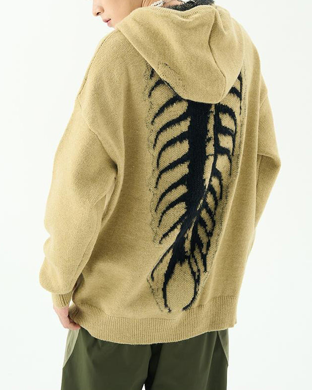 centipede knit hoodie
