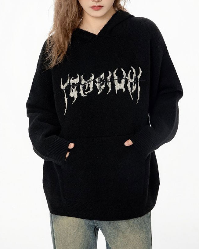 centipede knit hoodie