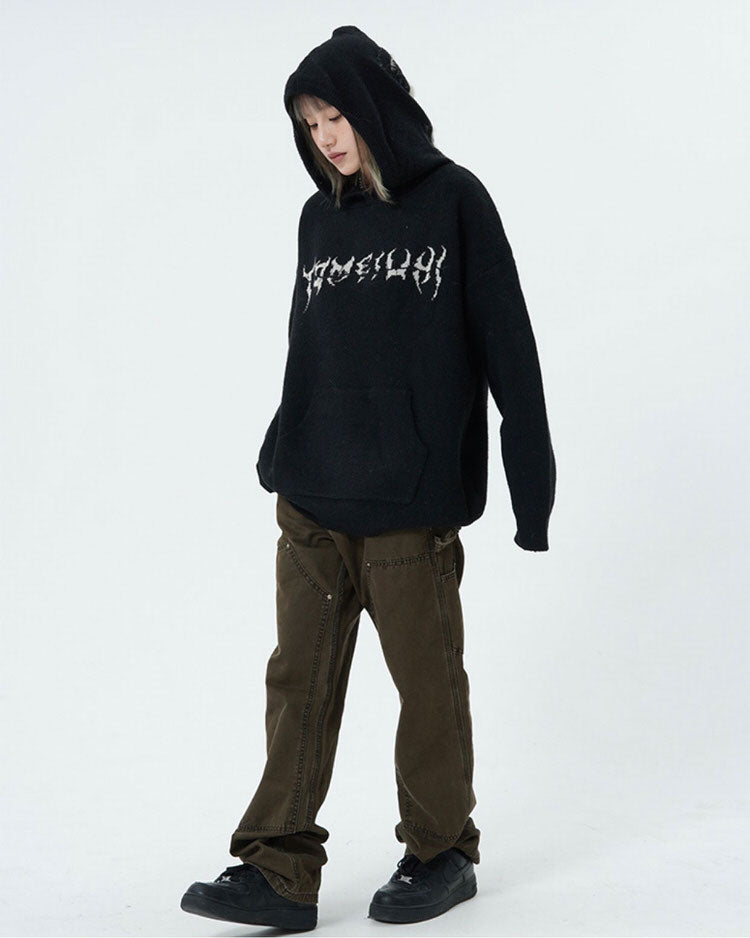 centipede knit hoodie
