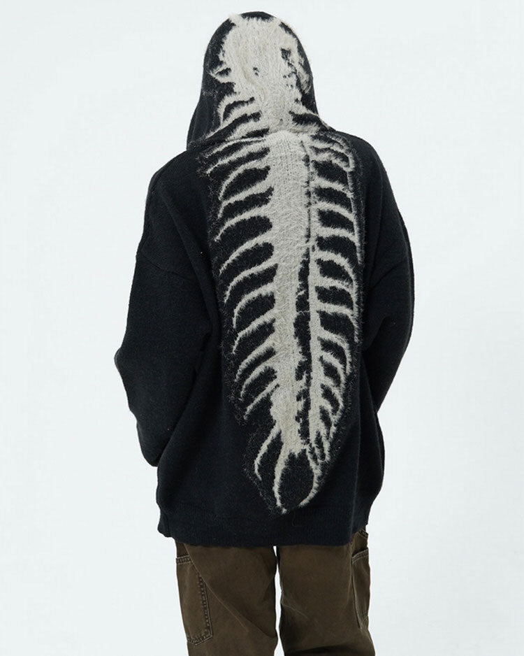 centipede knit hoodie