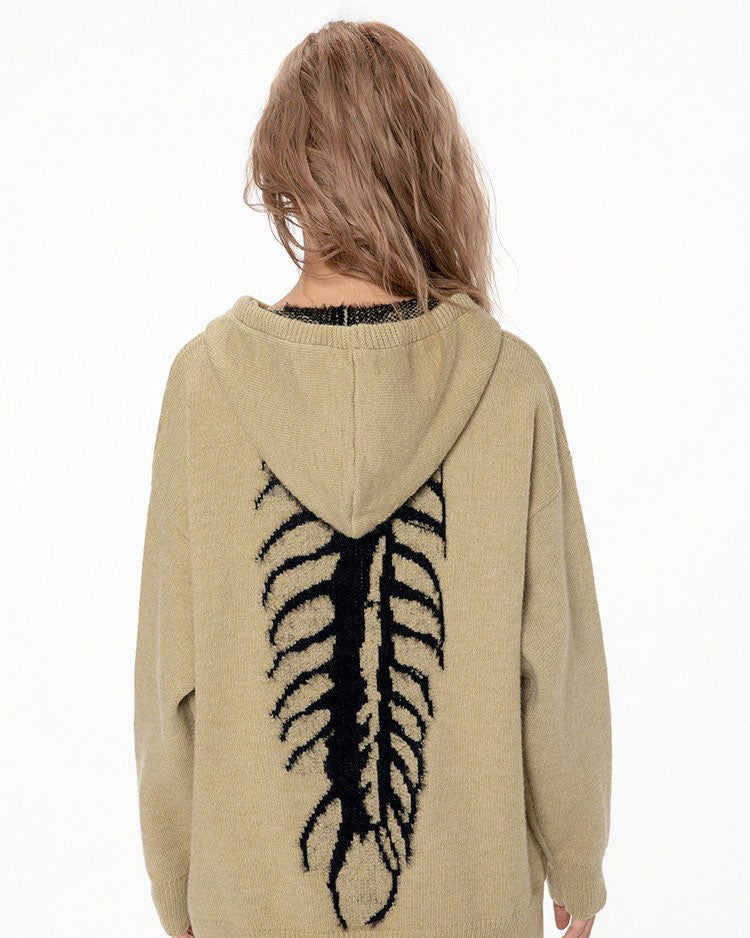 centipede knit hoodie