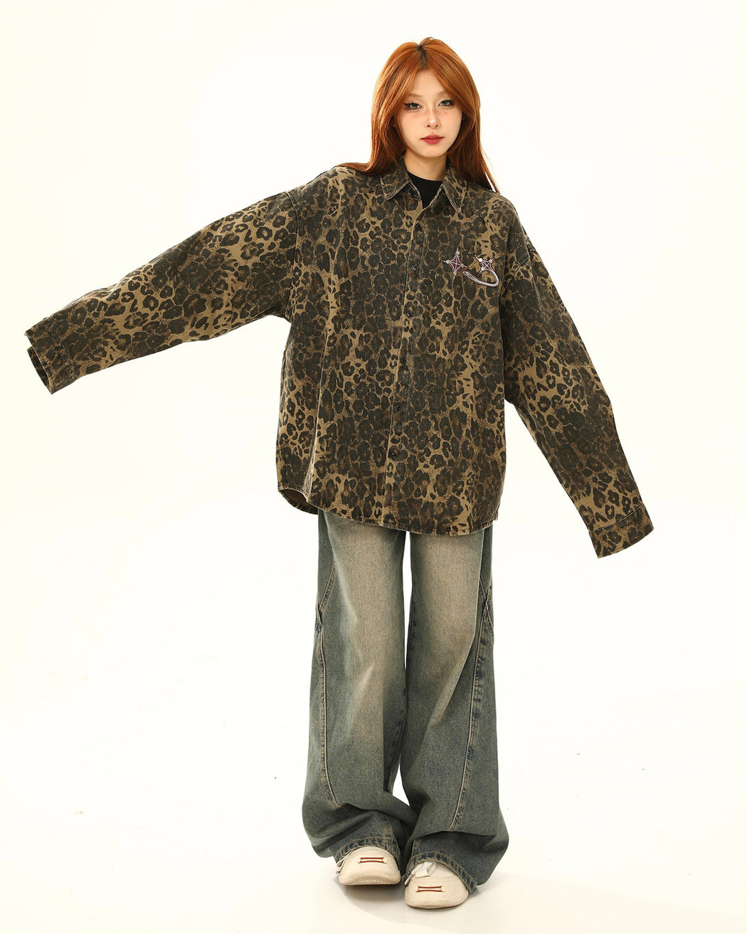 animal attraction leopard oversized jacket