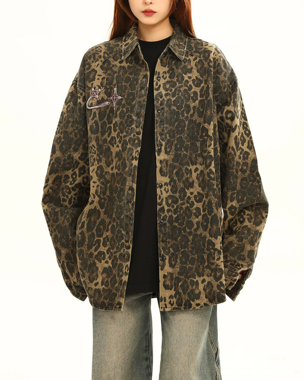 animal attraction leopard oversized jacket