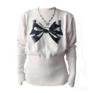 aestheticbowprintjumperboogzelclothing 1.jpg