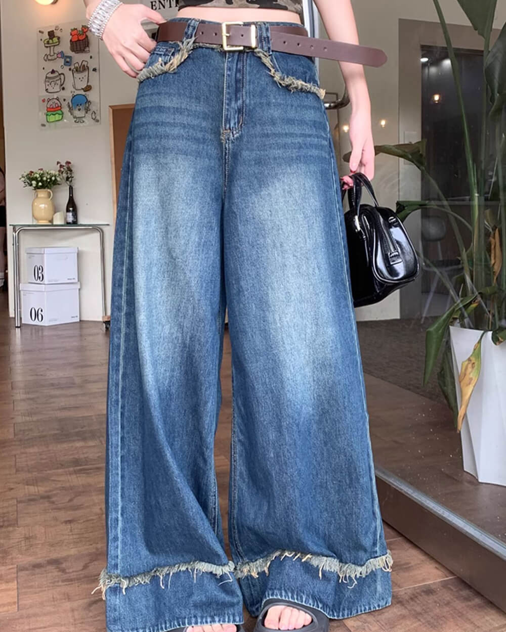 teenage drama wide leg jeans
