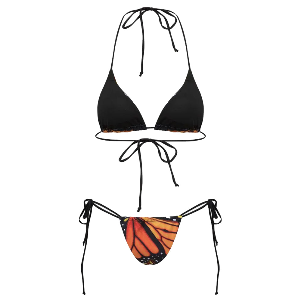 butterfly print bikini set