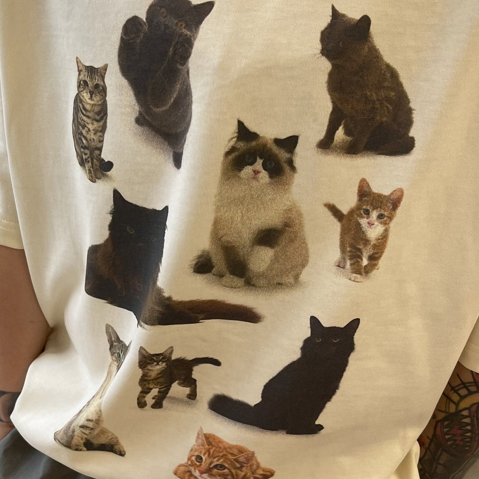 cat print aesthetic t shirt