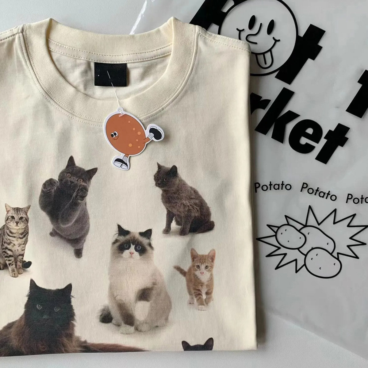 cat print aesthetic t shirt