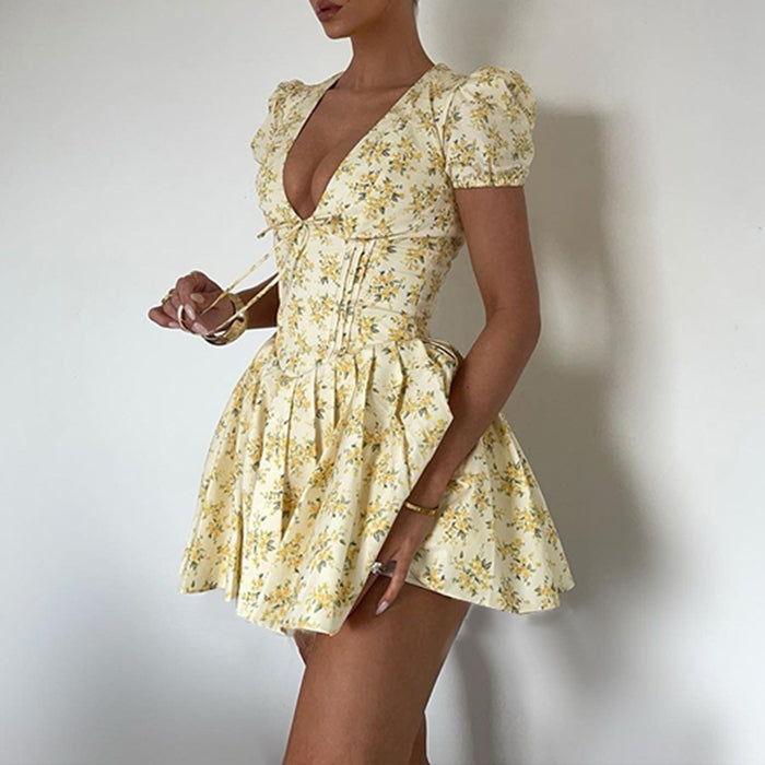 sunny afternoon cottagecore floral dress