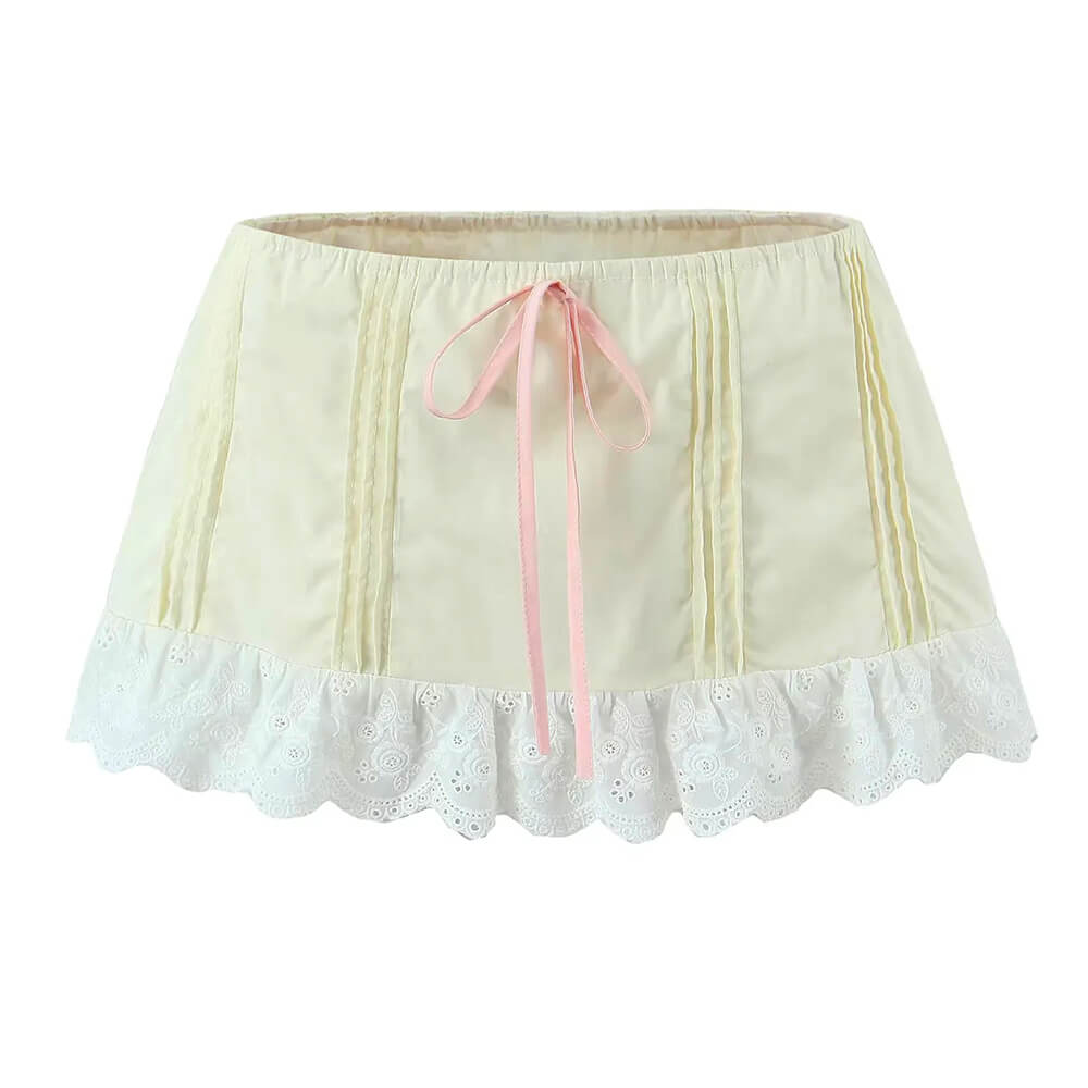 french summer lace top & mini skirt co ord