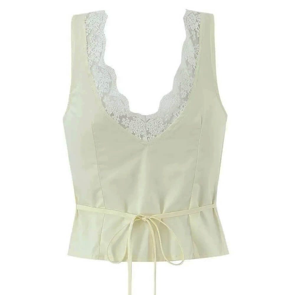 french summer lace top & mini skirt co ord