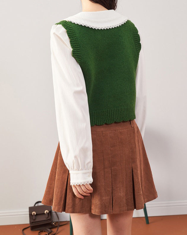mushroom aesthetic knit vest