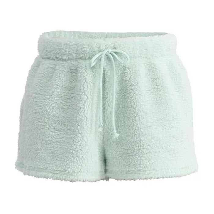 pastel fuzzy mini shorts
