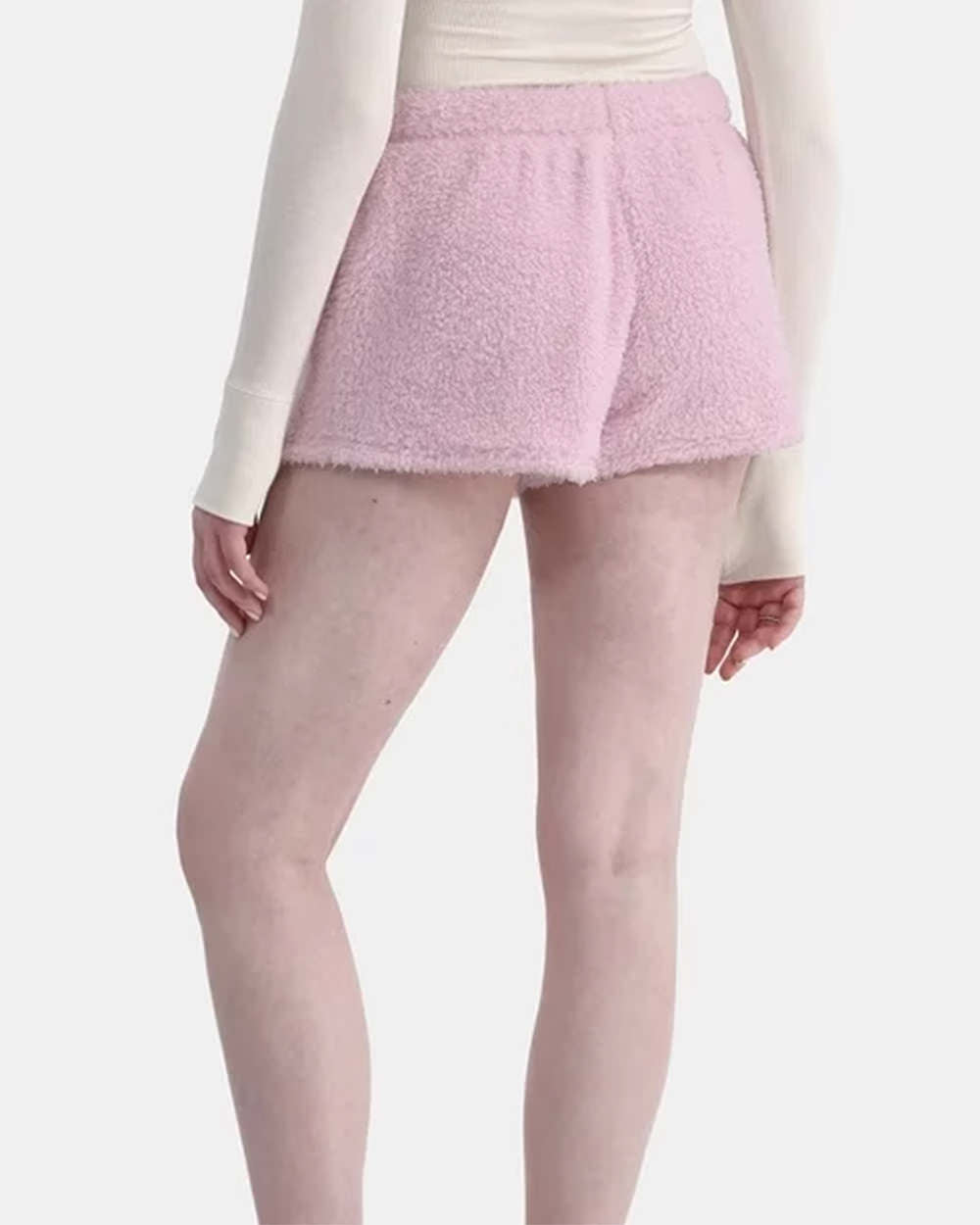 pastel fuzzy mini shorts