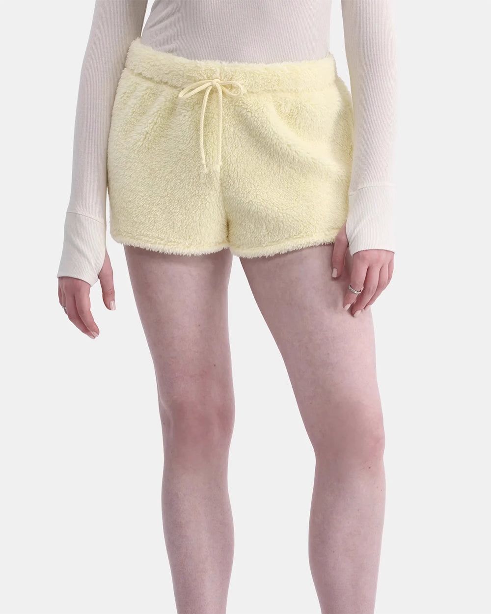 pastel fuzzy mini shorts