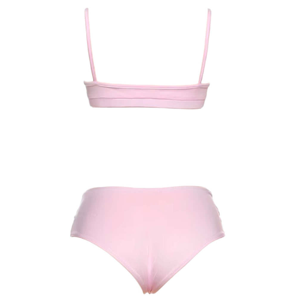 pink heart cutout lingerie set