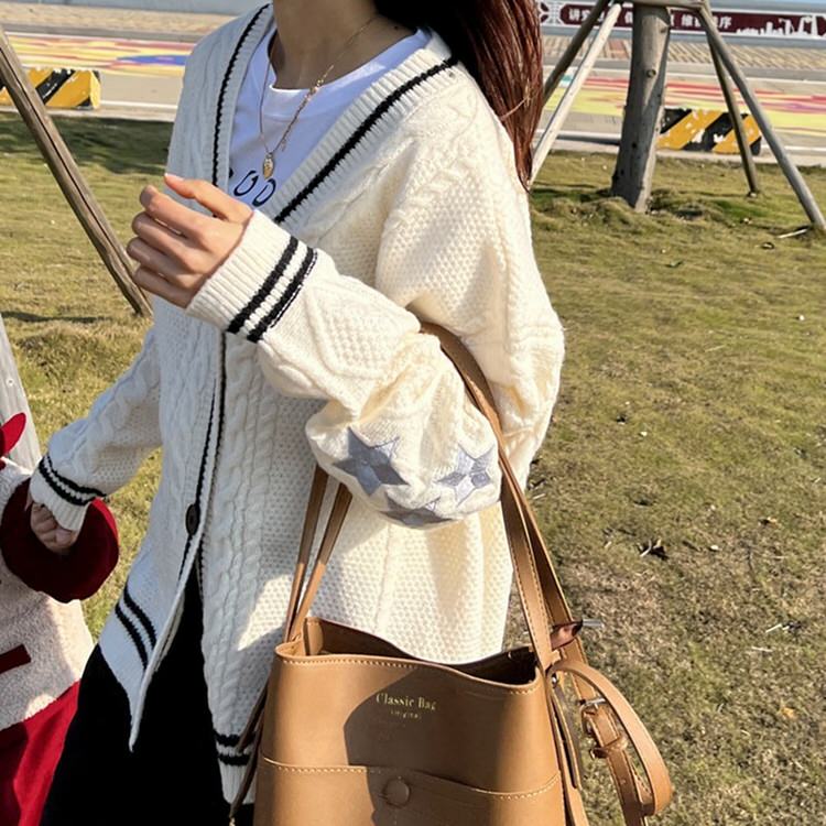 preppy aesthetic star cardigan