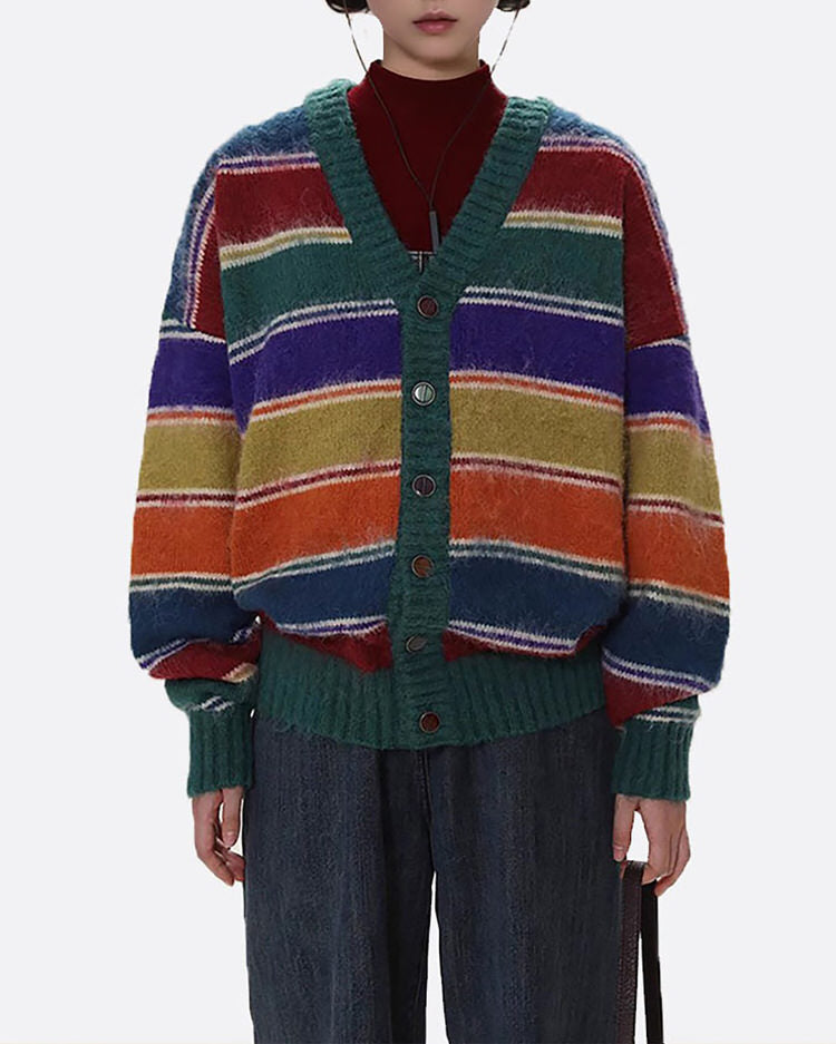 teenage dream striped cardigan