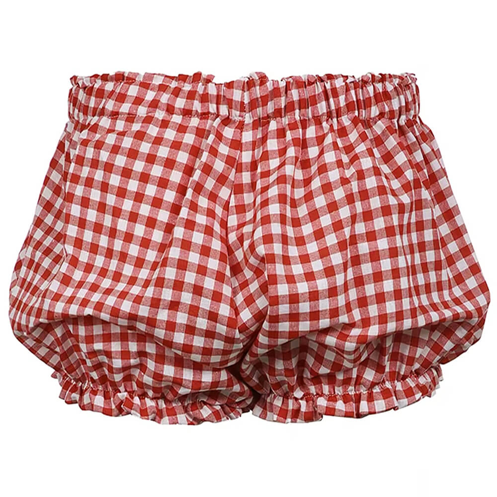 red gingham picnic shorts