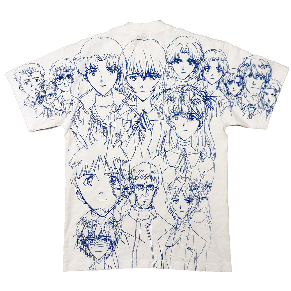 sketch anime print t shirt