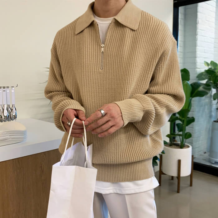 soft boy aesthetic knit pullover