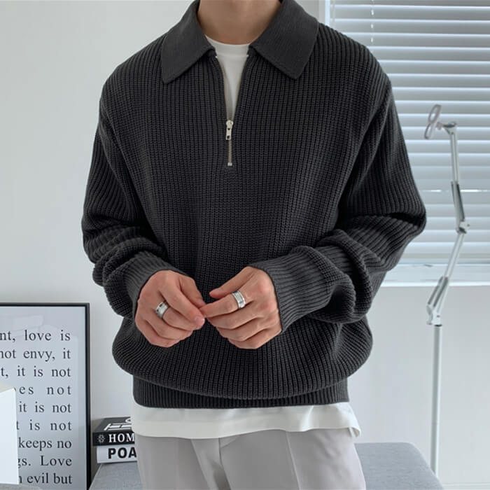 soft boy aesthetic knit pullover