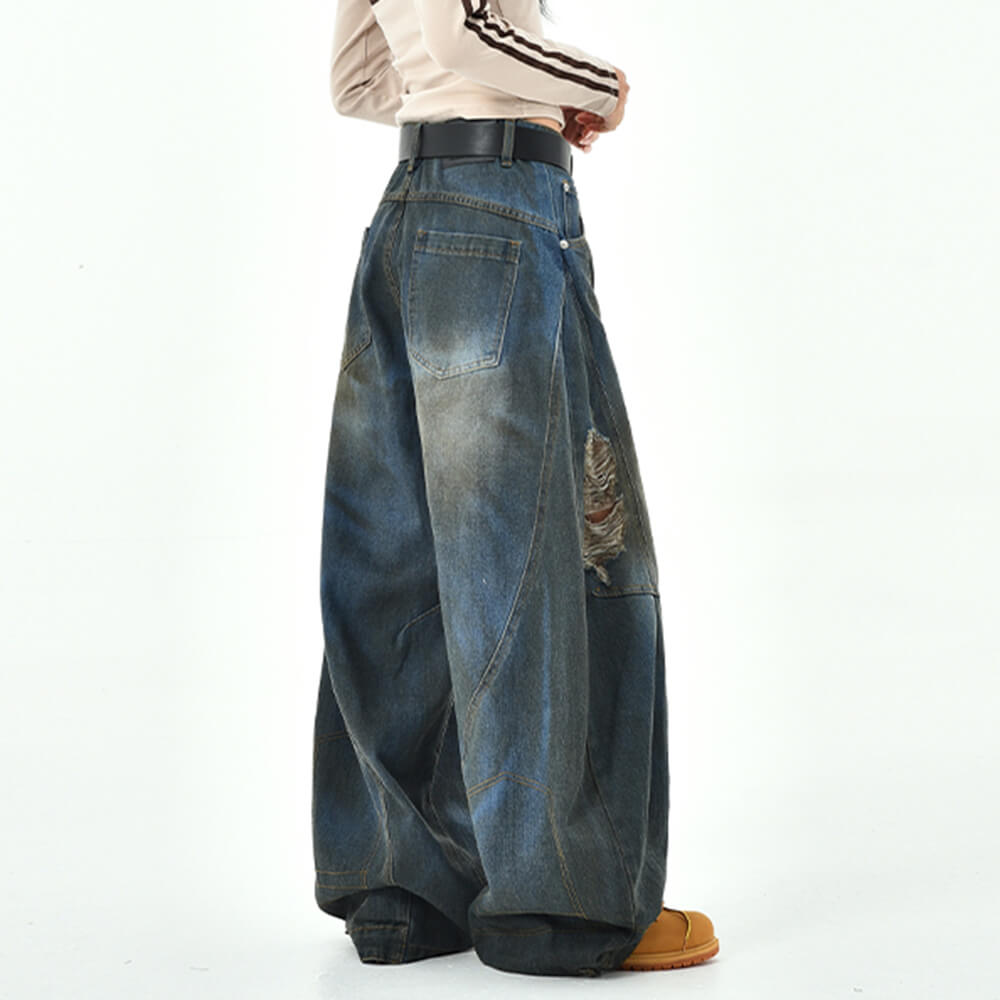 90s distressed baggy jeans